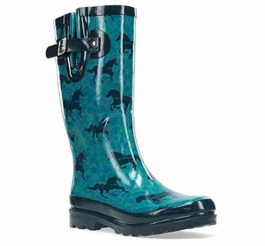 womens teal rain boots