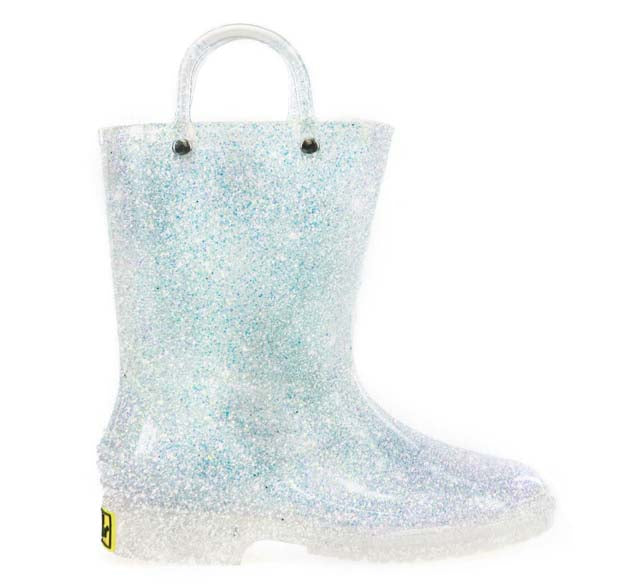 kids glitter rain boots