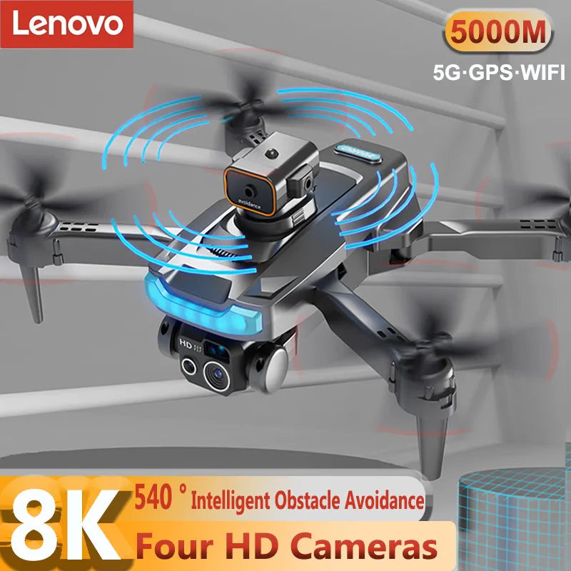 Lenovo P15 Drone 8K HD Four Cameras 540 ° Intelligent Obstacle Avoidance GPS Brushless Remote Control Aircraft Endurance 5000m