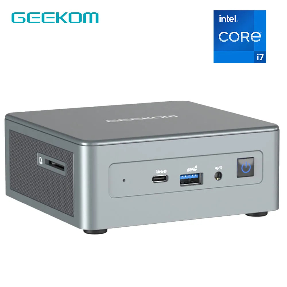 GEEKOM Mini IT11 Mini PC with i7-11390H(Up to 5.0GHz) 16GB/32GB Dual DDR4 512G/1TB SSD Windows 11 Pro Support 4K UHD Dual WiFi 6