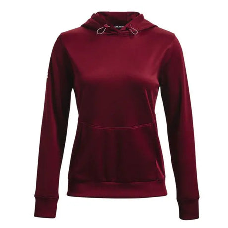 Under Armour WMNS Tech Terry Funnel Neck Hunt Hoodie (XL)- Steel Med  Hthr/Maroon