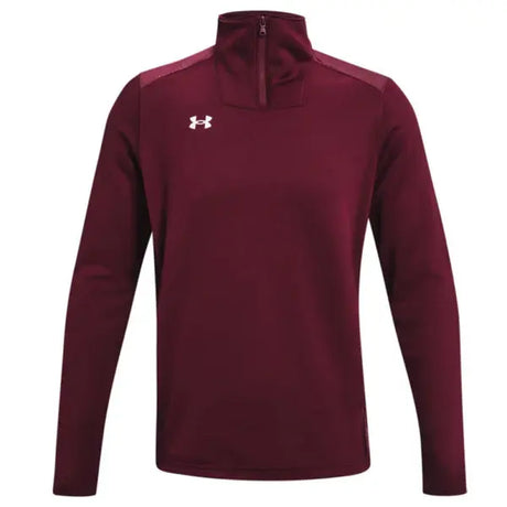 Under Armour Men's UA Hustle Fleece 1/4 Zip (Small, Black-White)