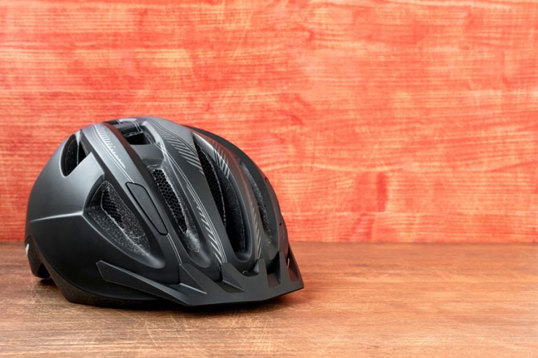 Black bicycle helmet