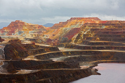 view of copper mine pit Rio Tinto