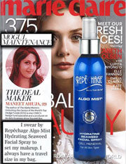 Marie Claire magazine cover Featuring Algo Mist® Hydrating Seaweed Facial Spray