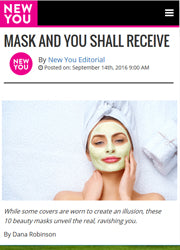 New You screenshot with Mask And You Shall Receive headline Featuring One-Minute Exfoliating Mask