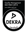 DEKRA certified ISO 9001:2015 logo