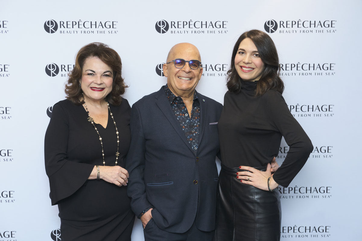 Lydia Sarfati, CEO and Founder of Repêchage with husband David Sarfati, Co-Founder and Chief Operating Officer, and daughter Shiri Sarfati, Executive Vice President and Chief Marketing Officer