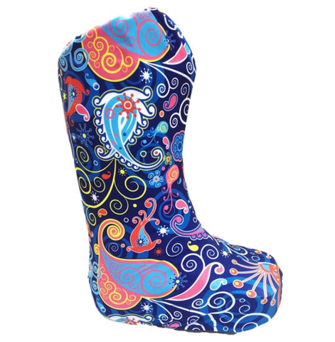 My Recovers WALKING BOOT COVER High Top, Zippered Back, BRIGHT PAISLEY