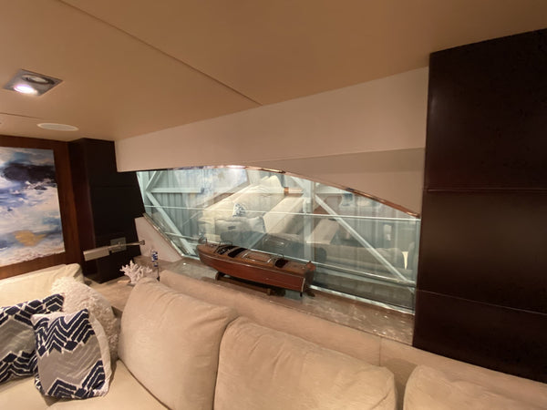 yacht window trim in Belbien TX 080 architectural film