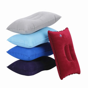 Portable Ultralight Inflatable PVC Nylon Air Pillows Camping Sleep Cushion Travel Hiking Beach Car Plane Head Rest Camp Gears - Camping Jackpot