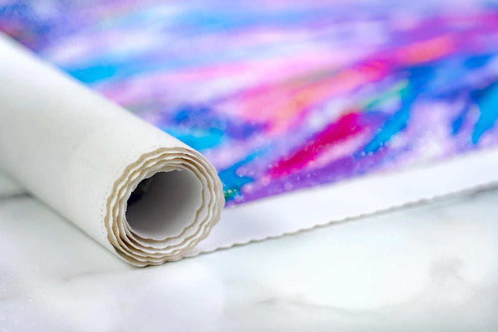 Diamond Painting die wordt uitgerold