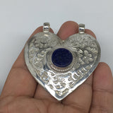 1pc,2.4"x2.1"x0.5",Turkmen Pendant Lapis Lazuli Heart Shape Statement,TN662