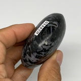 120.3g, 2.4"x1.9"x1.1", Indigo Gabro (Merlinite) Palm-Stone @Madagascar, B24410