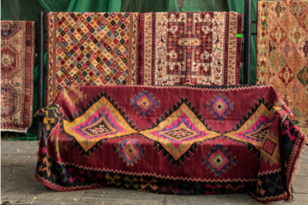 Caucasus Bold colors and geometric patterns are common in hand knotted rugs