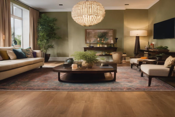 Oriental rug in a modern home