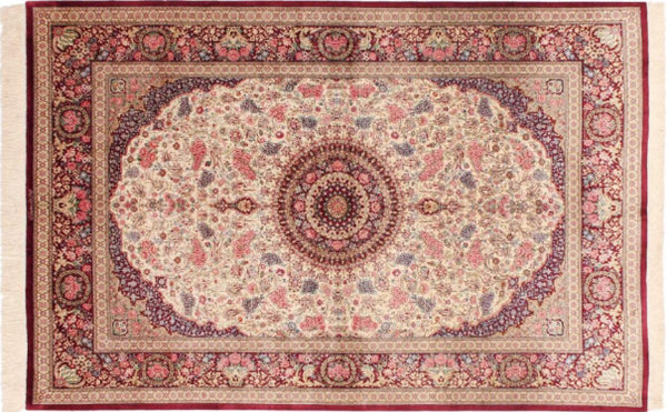 Qom Persian Hand knotted rug