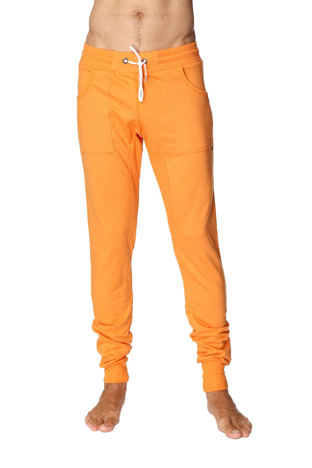 mens orange joggers