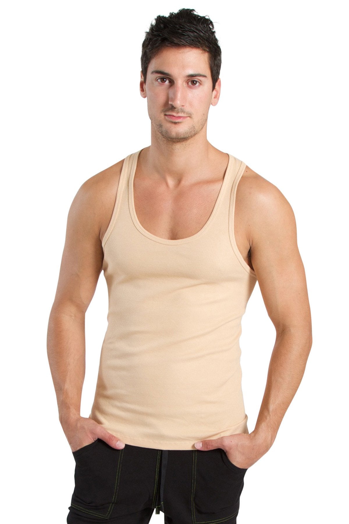 beige undershirt mens