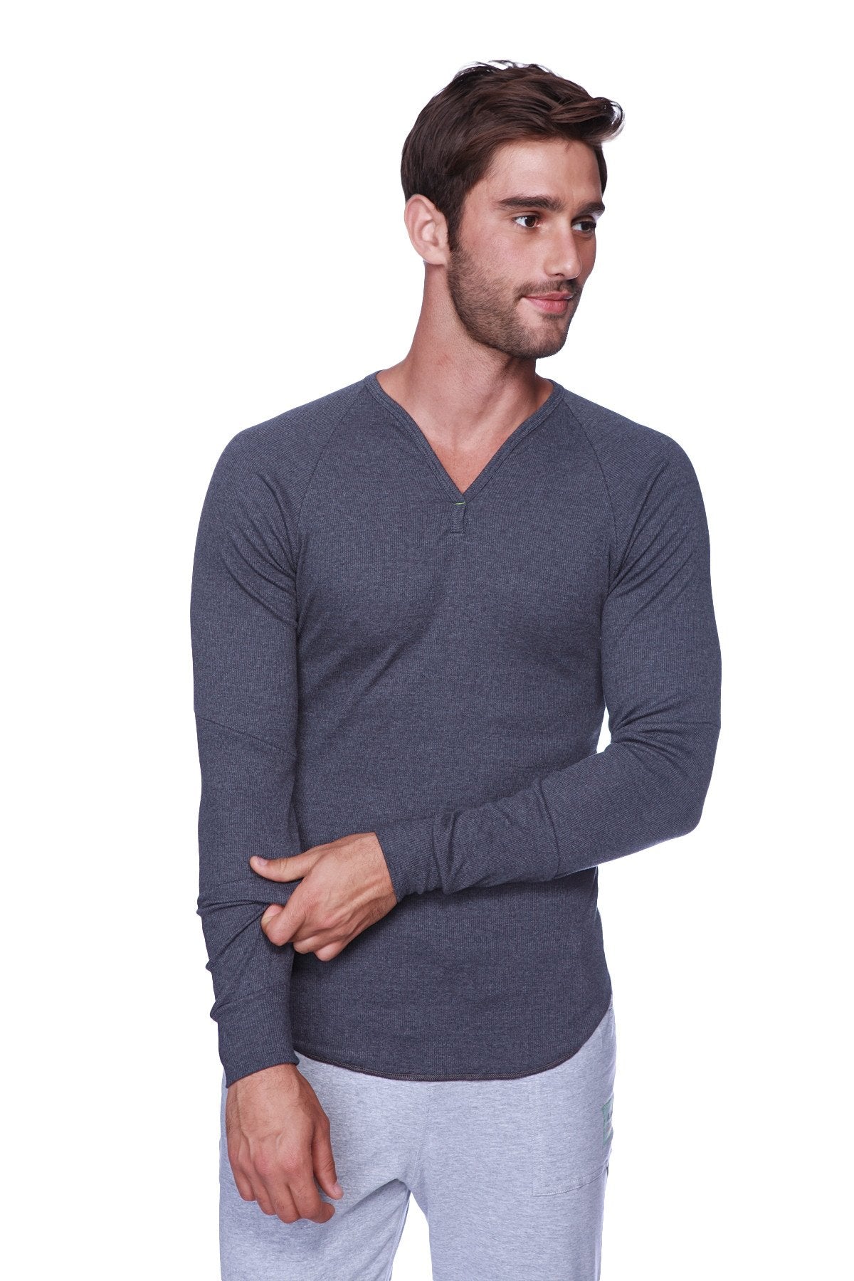 Thermal V-Neck Long Sleeve (Charcoal) – 4-rth