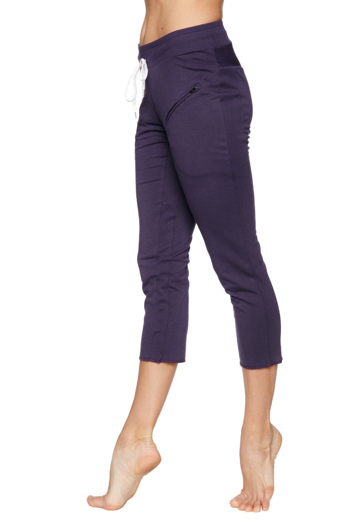 4/5 Zipper Pocket Capri Yoga Lounge Pants 