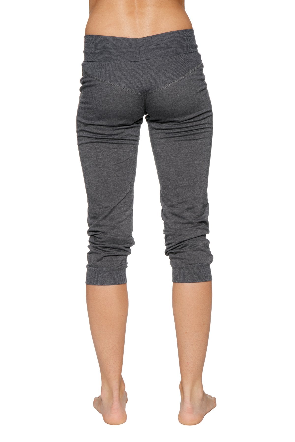 Women's Cuffed Jogger Yoga Pant (Solid Charcoal) - 4-rth