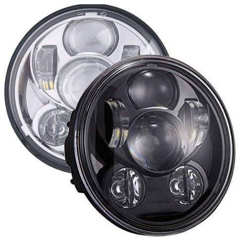 Phare projecteur LED 7  pouces chrome Harley Davidson