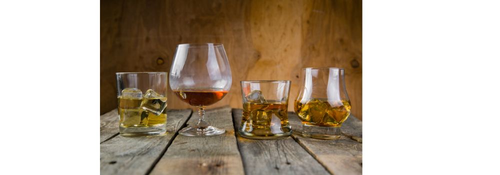 different types of glasses for whiskey enthusiasts