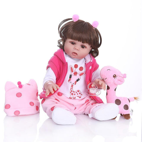 Boneca Bebe Reborn Malkitoys Silicone Morena Bianca 55cm - Malki toys