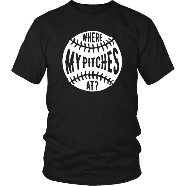 Baseball T Shirt - Where my pitches at - Teelime | Unique t-shirts