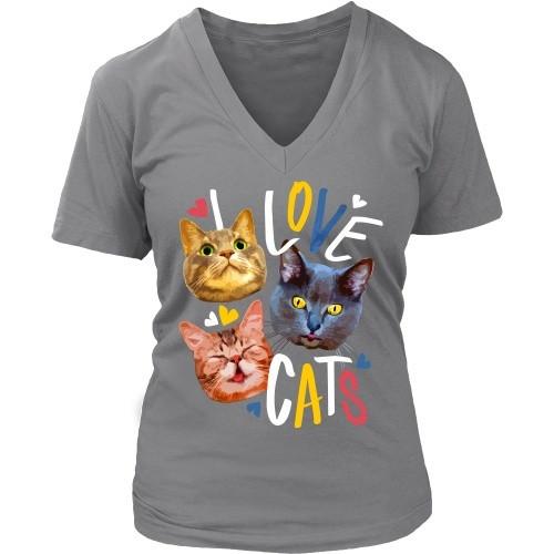 Cats T Shirt I Love Cats Teelime Unique T Shirts 
