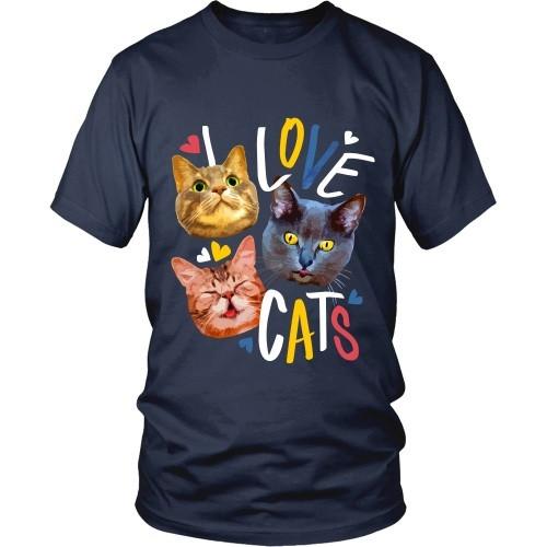 Cats T Shirt - I love Cats - Teelime | Unique t-shirts