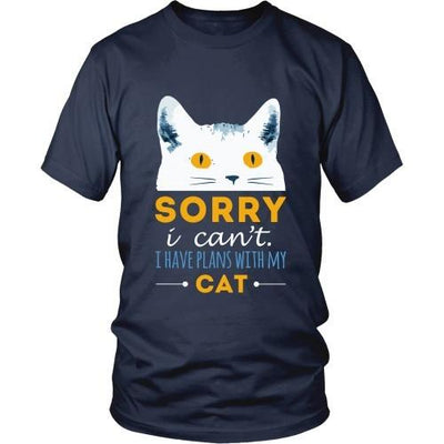 Cats T Shirt - Sorry I can't I have plans with my Cat - Teelime ...