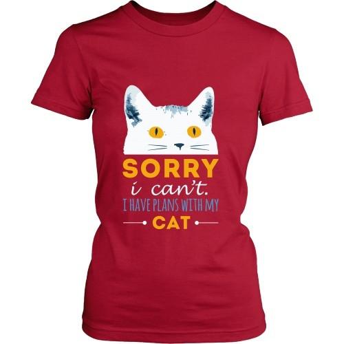 Cats T Shirt - Sorry I can't I have plans with my Cat - Teelime ...