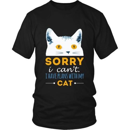 Cats T Shirt - Sorry I can't I have plans with my Cat - Teelime ...