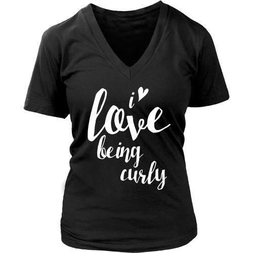 Curly Hair T Shirt - I love being curly - Teelime | Unique t-shirts