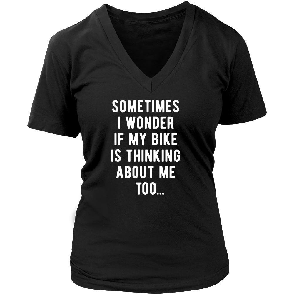 Cycling T Shirt - Sometimes I wonder if my bike is thinking - Teelime ...