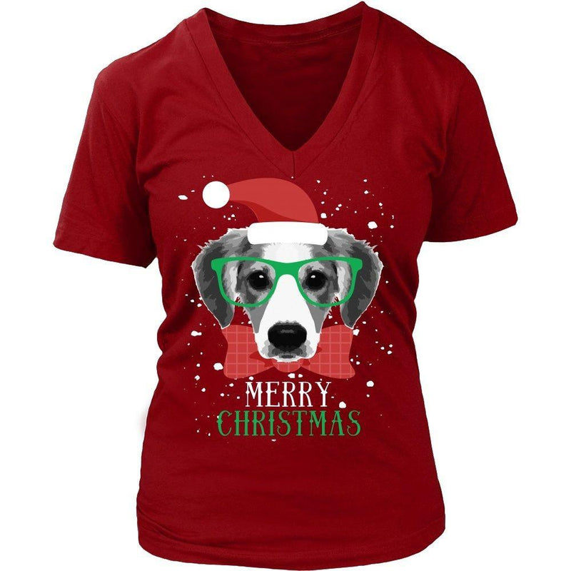 Dog T Shirt- Merry Christmas - Teelime | Unique t-shirts