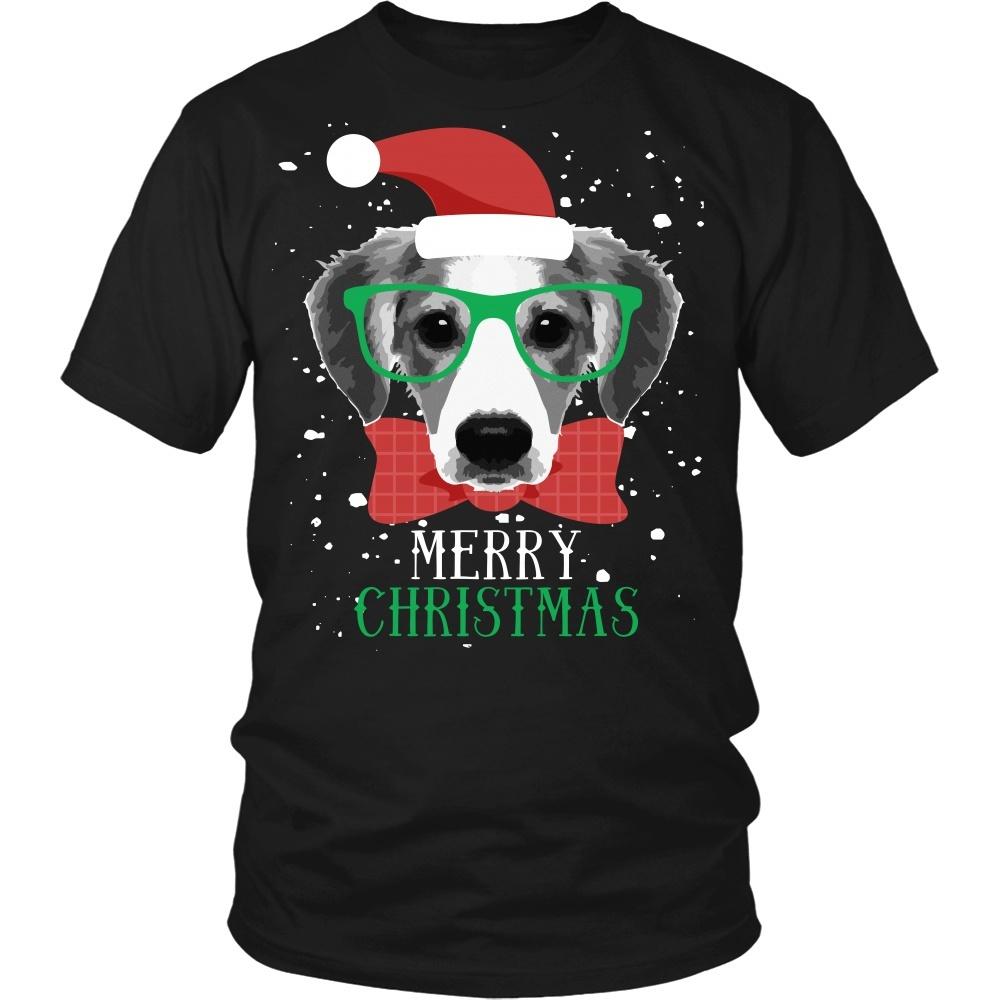 Dog T Shirt- Merry Christmas - Teelime 