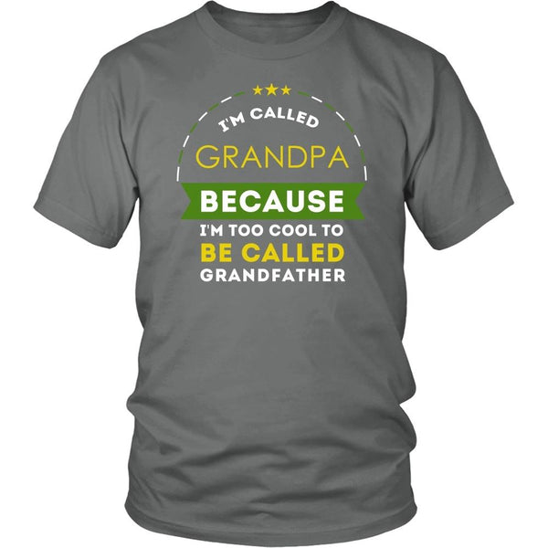 Family T Shirt - I'm called Grandpa because I'm too cool - Teelime ...