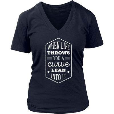 Motorcycle Tee - When life throws you a curve lean into it - Teelime ...
