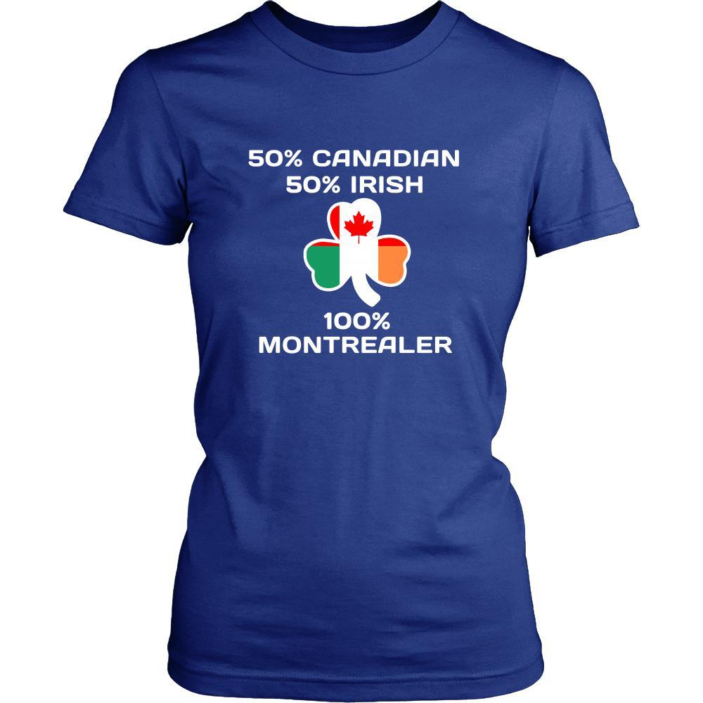Saint Patrick's Day - " 100% Montreal Canada Irish " - custom uni Teelime | Unique t-shirts
