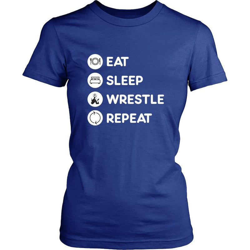 Wrestling - Eat Sleep Wrestle Repeat - Wrestler Sport Shirt - Teelime ...