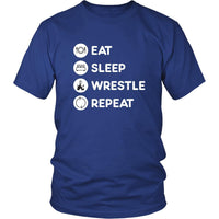 Wrestling - Eat Sleep Wrestle Repeat - Wrestler Sport Shirt - Teelime ...