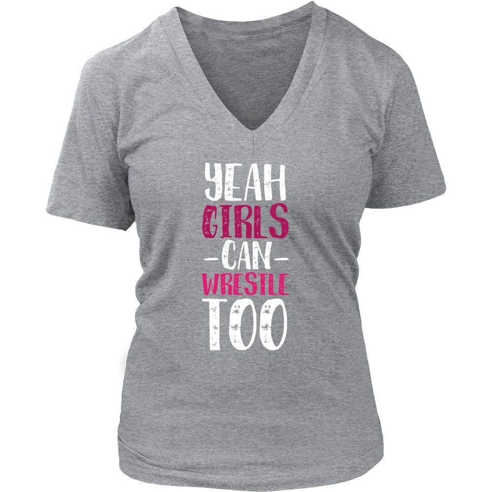 Wrestling T Shirt - Yeah Girls can wrestle too - Teelime | Unique t-shirts