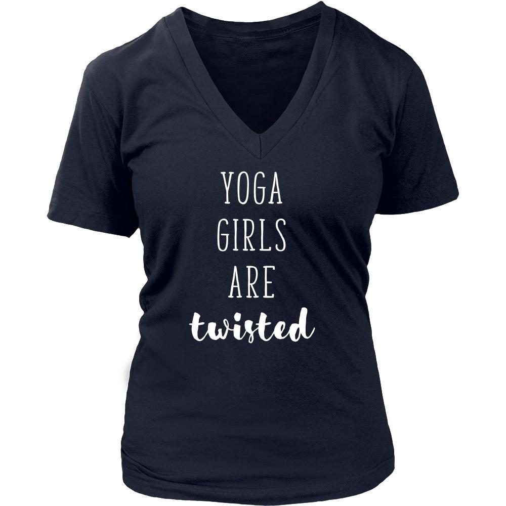 Yoga T Shirt - Yoga girls are twisted - Teelime | Unique t-shirts