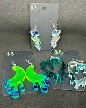 Funky Earrings - Positivity by Nature & Colorful Creations