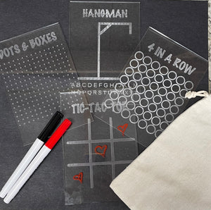 Dry Erase Games With Markers and Pouch - CMC Custom Creations - Dry Erase Grid Mat D&d