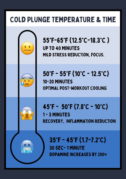 cold plunge infographic showing ideal timing for cold therapy