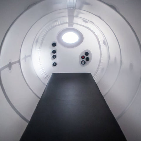inside of summit to sea's grand dive pro hyperbaric chamber